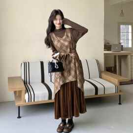 春装新款 连衣裙+内搭两件套2C153-8951-P185K298