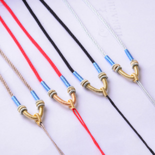 Hand-woven jade pendant lanyard jewelry jade pendant necklace rope jewelry men's and women's adjustable pendant diy matching rope