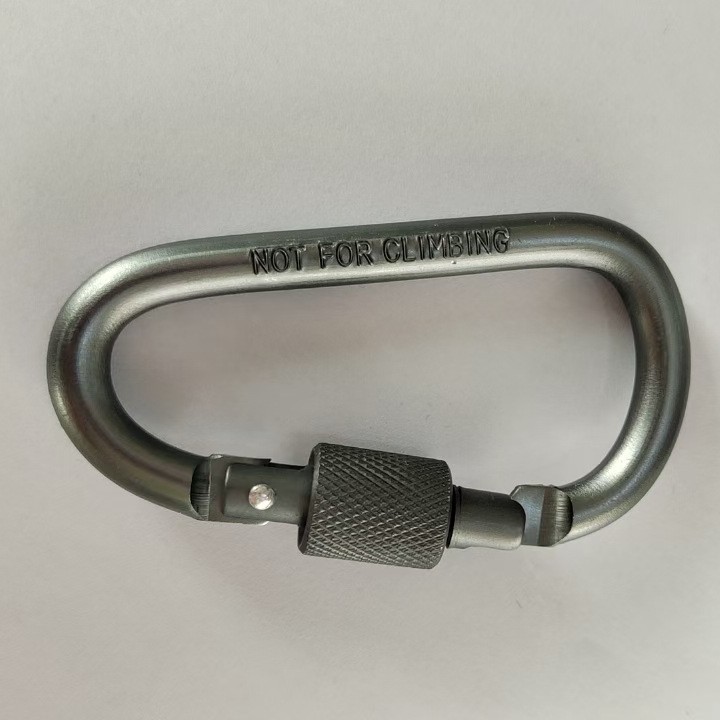 Botón de montaña en forma de D de alta calidad 8CM con bloqueo rápido botón de tuerca de colgar botón de aleación de aluminio botón de mochila