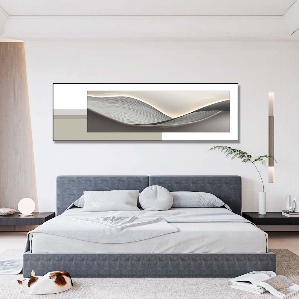 Dormitorio pintura decorativa moderna minimalista noche colgando pintura abstracta aleación de aluminio color bloque mural sala de estar cristal porcelana estrella flash colgando pintura