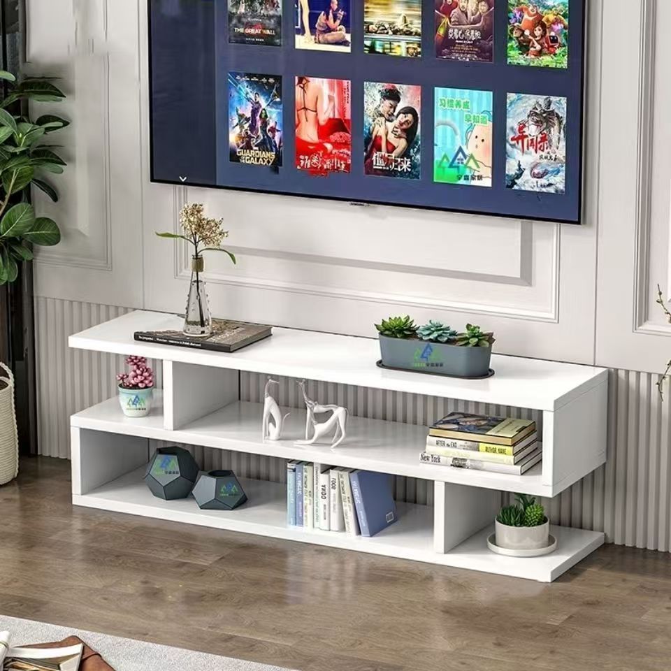 Simple Modern Living Room and Bedroom Long Tv Cabinet, Small Apartment Wall Cabinet, Mini Single Floor-Standing Space-Saving Narrow Simple Cabinet