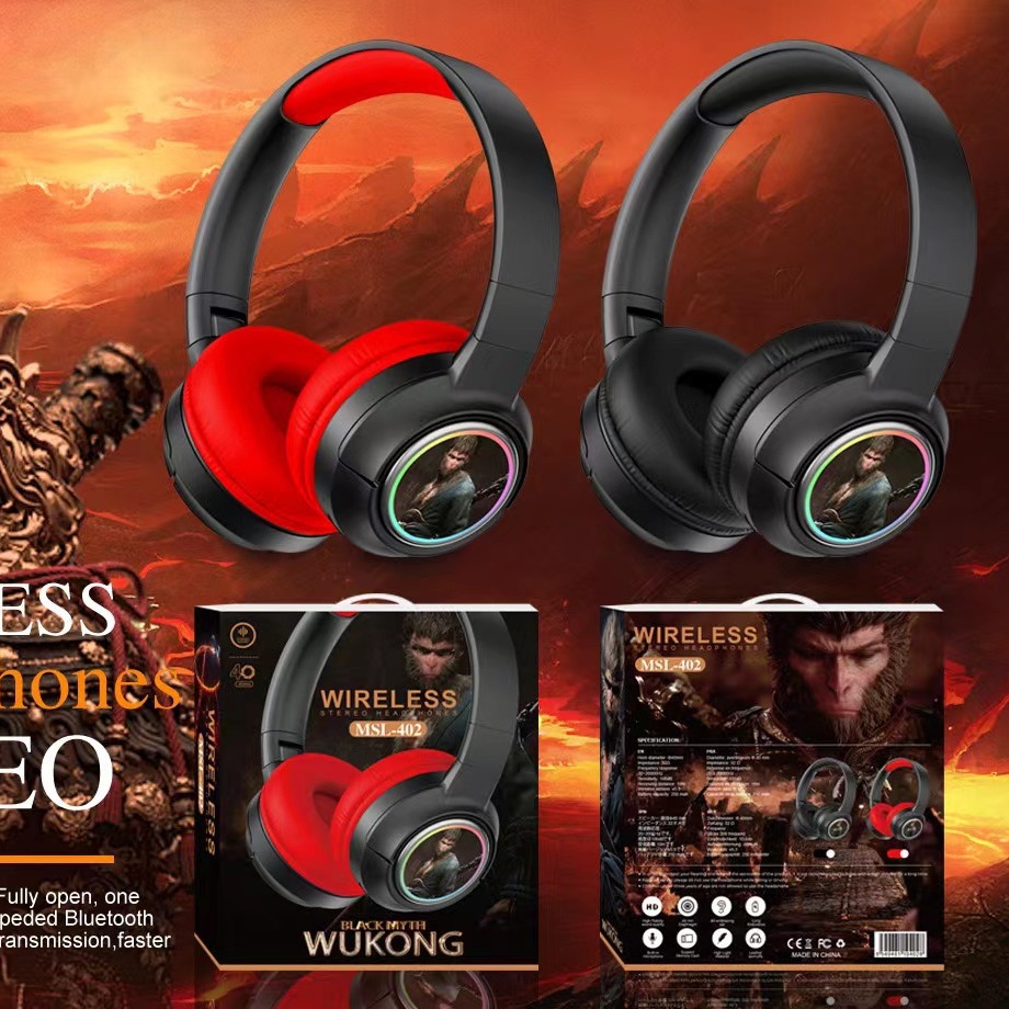 Nuevos productos Gokong WUKONG auriculares Bluetooth luminosos auriculares móviles inalámbricos juegos deportivos regalo auriculares fabricantes image 2