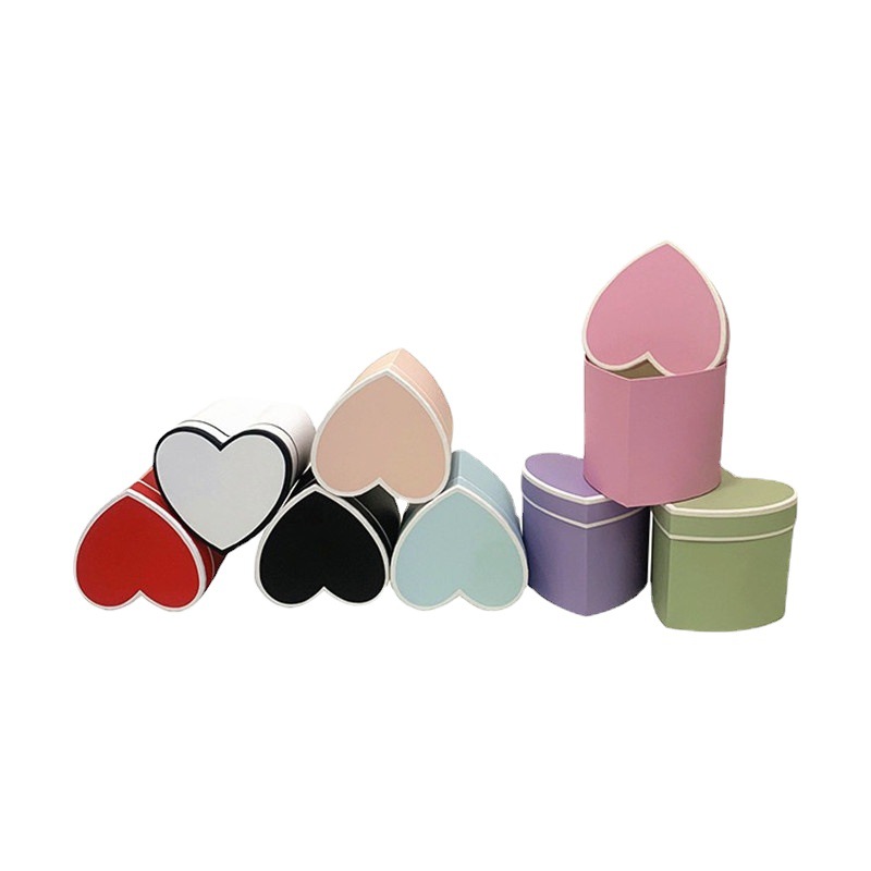 单个时尚桃心形纯色马卡龙抹茶绿喜糖西点包装盒蛋糕手掌杯礼物盒