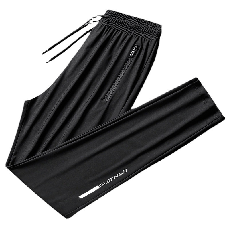 Fábrica directa de pantalones de hielo para hombres super delgados pantalones de verano pantalones deportivos casuales rápidos secos helados recto pantalones largos