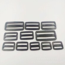 厂家直销箱包配件黑色塑料D扣塑胶圆线加厚调节扣调节扣