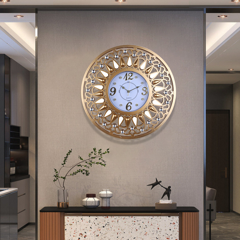 Reloj de pared decorativo retro para hogar, marco digital con diseño estereoscópico, reloj de cuarzo de escaneo preciso hueco