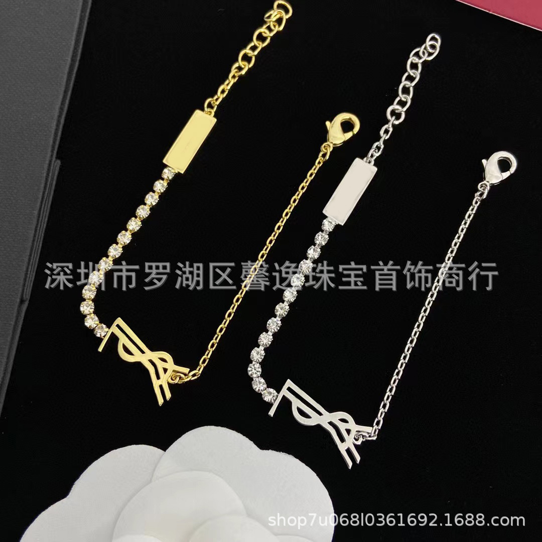 New Y letter rhinestone stitching bracelet female temperament Yang Shulin classic bracelet personality simple bracelet wholesale fashion y