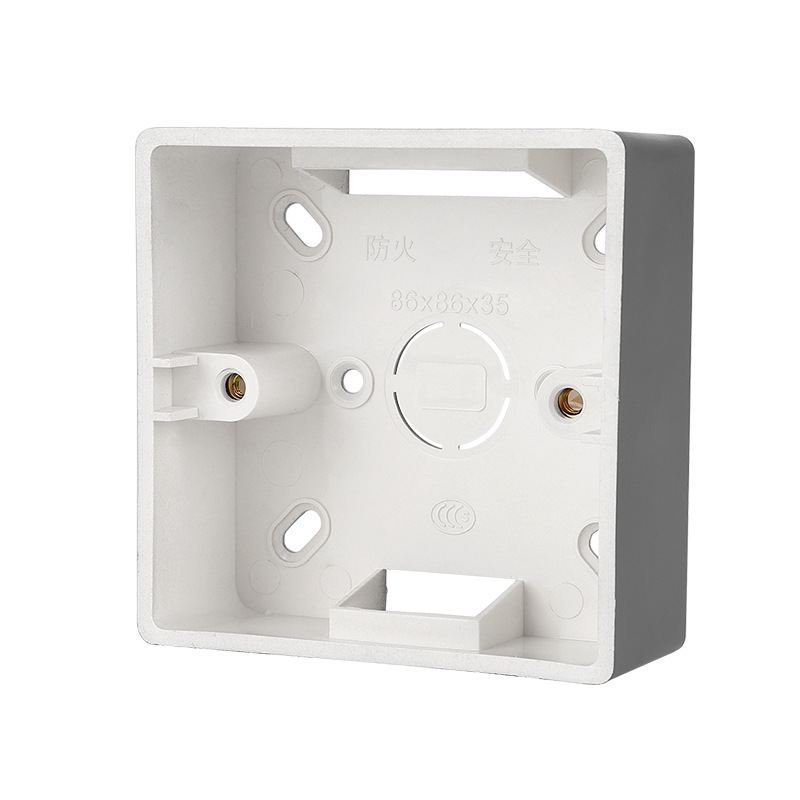 86 Type Gray Surface Mounted Bottom Box, Surface Mounted Line Box, Household Wiring Box, Switch Socket Box, Surface Mounted Switch Box, Ultra-Thin Base 