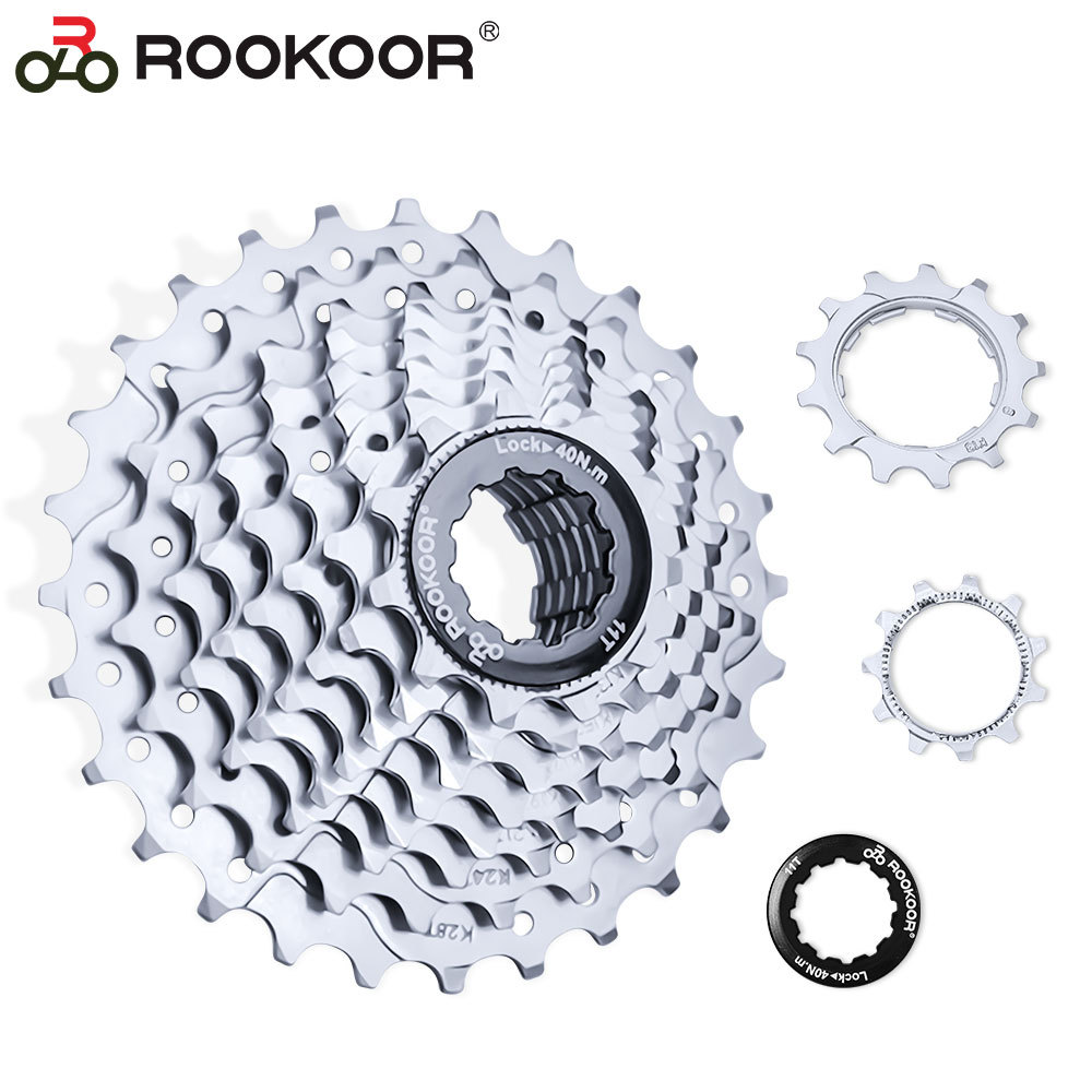 Rookoor High carbon steel 8-speed 11-28T silvery Highway Bicycle Cassette free wheel Riding spare parts wholesale On behalf of