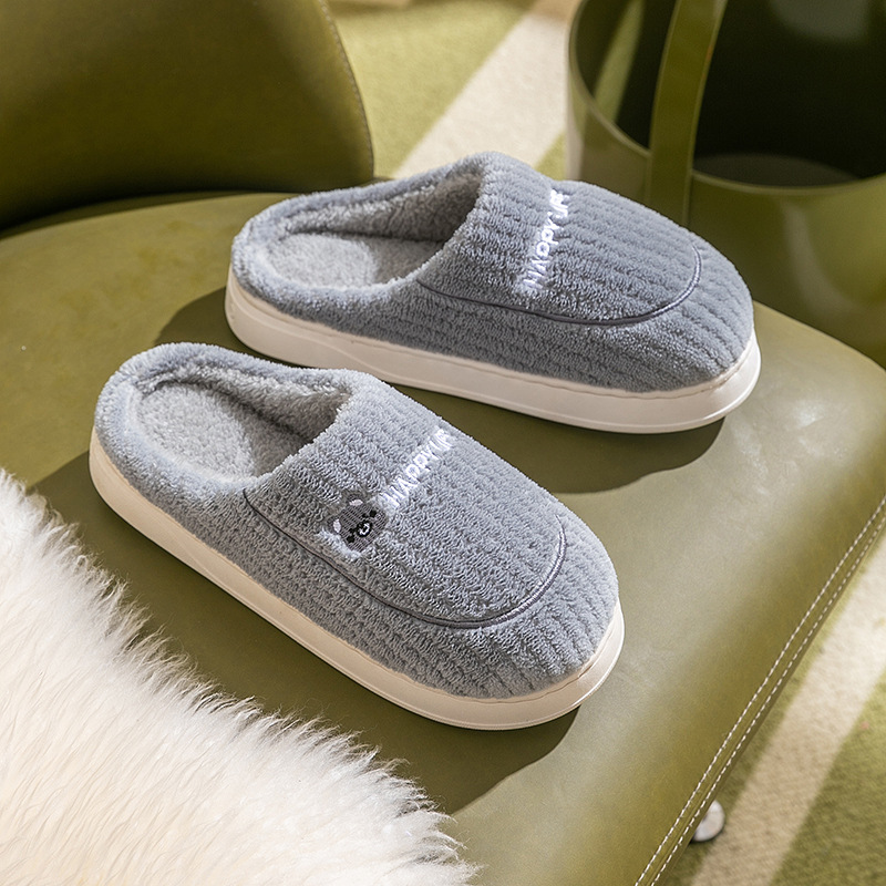 En stock Zapatillas de algodón Casa de las mujeres Otoño e Invierno interior cálido hogar zapatos pareja zapatillas hombres invierno casa Zapatos fabricante