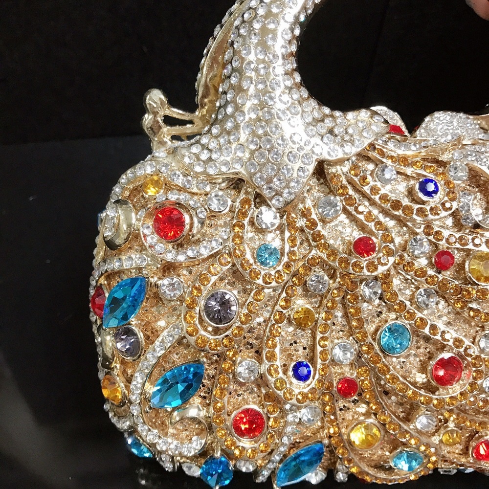 BL131 color phoenix forma de diamantes bolsas de cena bolsas de diamantes bolsas de mano de damas nuevos productos de metal