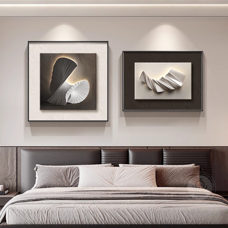 Modern Minimalist Bedroom Bedside Decoration Painting Geometric Abstract Room Master Bedroom Wall Hanging Painting Restaurant Mural