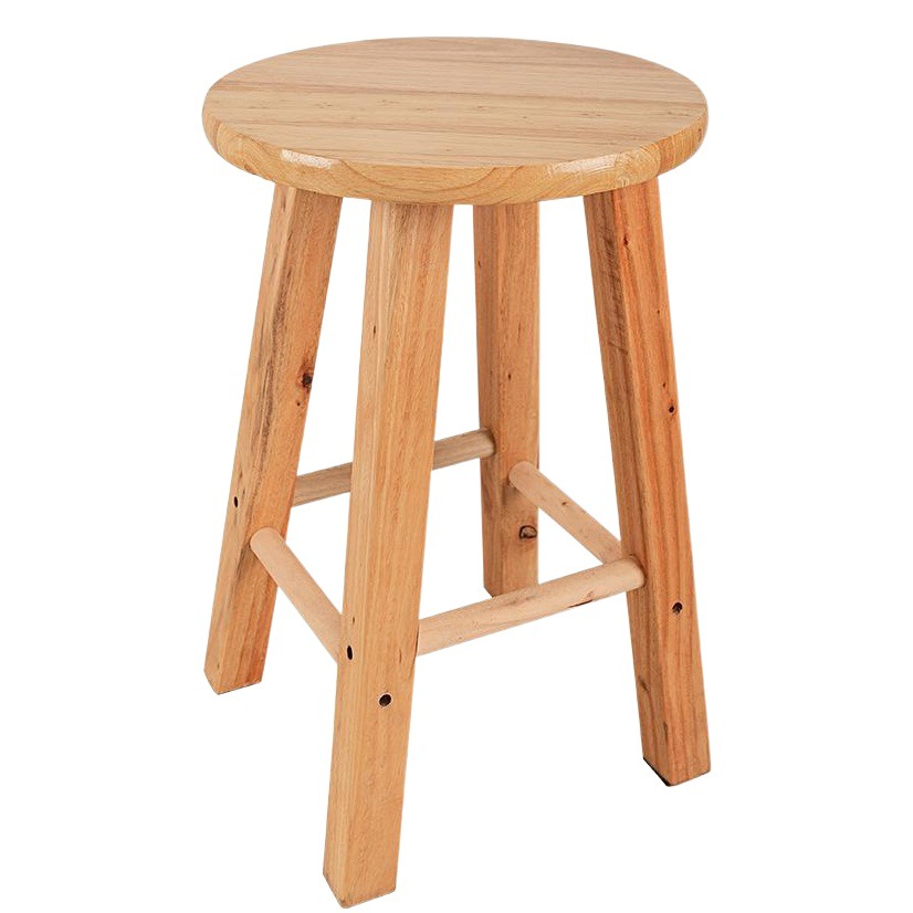 Factory Direct Sales Solid Wood Bar Stool Household Low Stool High Stool Scandinavian Simple Wooden Round Stool Living Room Small Bench
