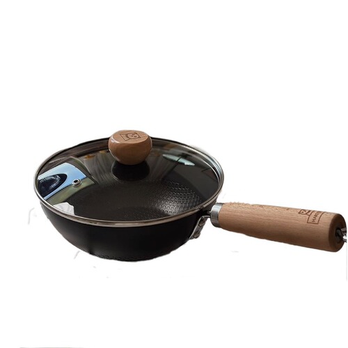 Tree can be the same uncoated mini wok household non-stick pan small frying pan induction cooker gas stove universal wok