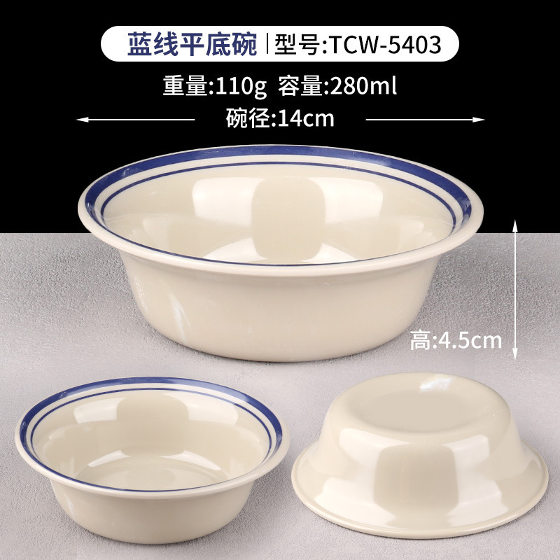 블루 라인 플랫 그릇 TCW-5403