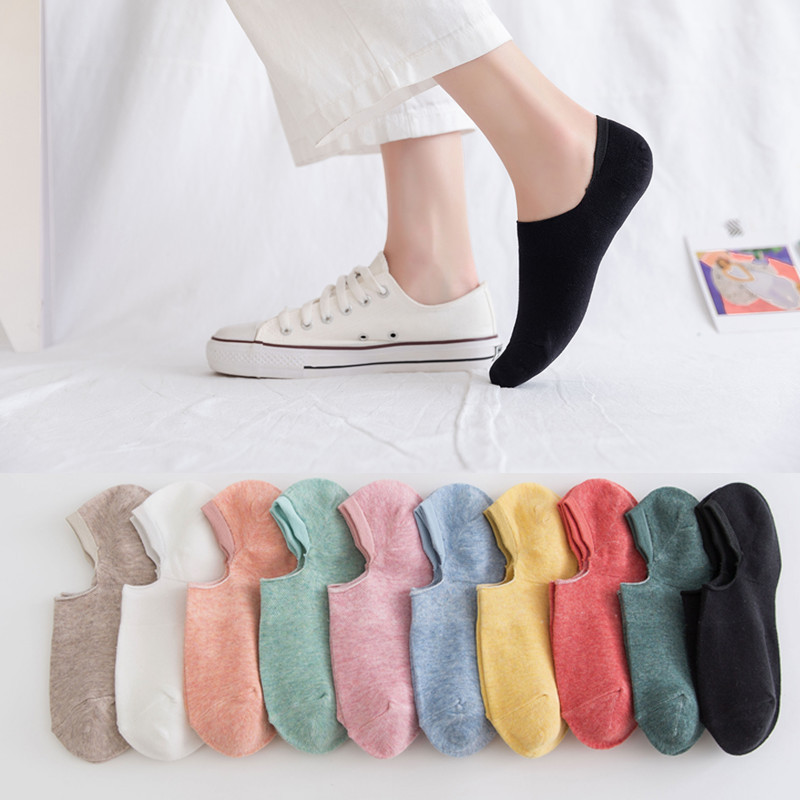 Boat socks summer girls socks cotton spring and summer thin solid color Japanese cute do not fall with shallow invisible socks wholesale Boat socks summer girls socks cotton spring and summer thin solid color Japanese cute do not fall with shallow invisible socks wholesale