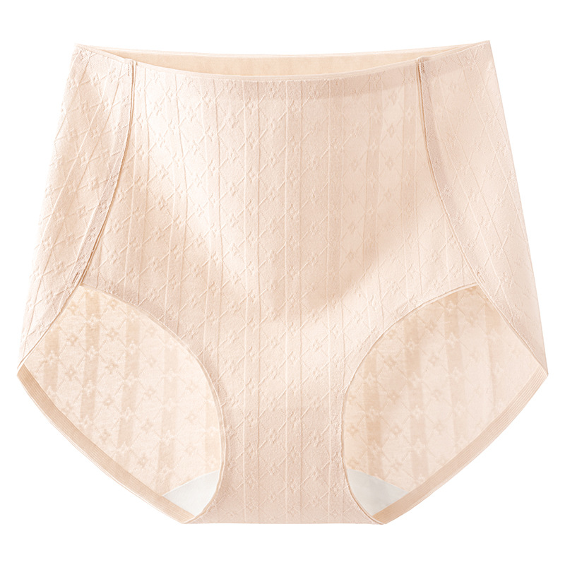 Sin costuras entrepierna antibacteriana de algodón puro 2024 nuevo otoño e invierno de gran tamaño cintura alta abdomen agradable para la piel transpirable ropa interior de cintura alta para niñas