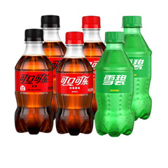 可口可乐 系列饮品 300ml*6混合装 无糖有糖可乐雪碧