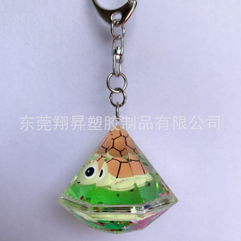 Dongguan Supply Acrylic Oiled Diamond Keychain Creative Gadgets Key Pendant