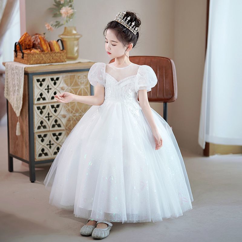2025 Girls' Dresses Flower Girl Princess Dresses New Long Skirts Children's Dresses High-End Gauze Skirts Children's Day Performance Summer Dresses