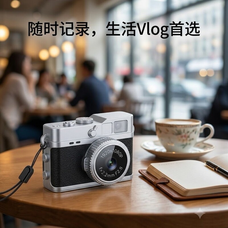 Cross-Border Retro Mini Digital Camera for Campus Life, Student Party Keychain Dv, High-Definition Photo and Video Recording Source