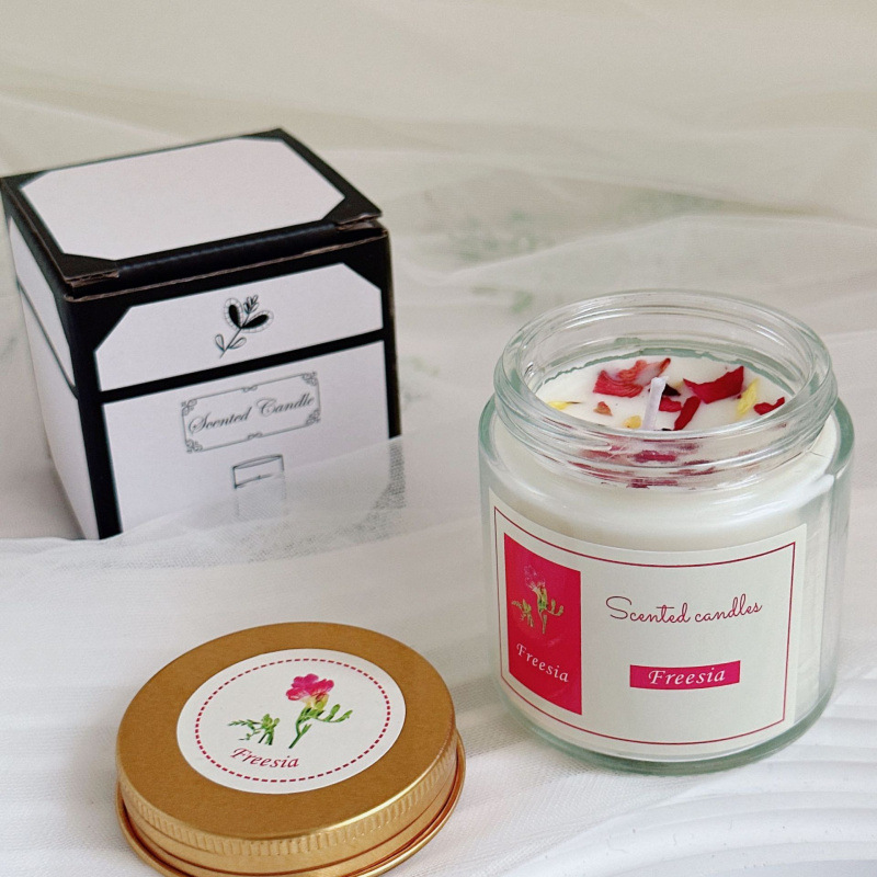 Commercio all'ingrosso di candele per aromaterapia in barattolo di vetro trasparente creativo in cera di soia per e-commerce transfrontaliero_voghion.com