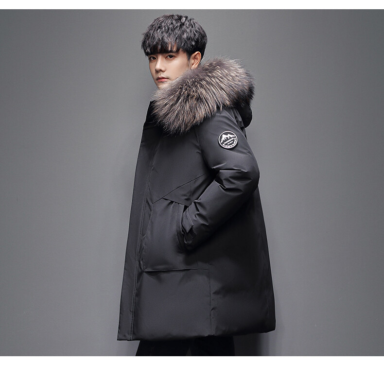 Men's Hooded Down Jacket Winter Warm Business Thickened Coat_voghion.com