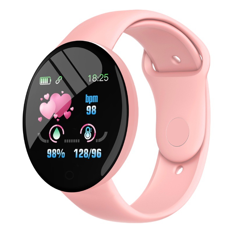Reloj Inteligente D18 Macaron con Pulsera, Contador de Pasos, Bluetooth, Monitor de Ritmo Cardíaco, Venta al por Mayor, Regalo Transfronterizo, Comercio Exterior, D18S