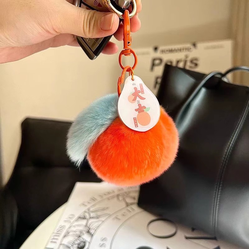 オレンジ 幸運 かわいい 本物の小さなオレンジ キーホルダー 新年に良いことが起こる ぬいぐるみ ペンダント ギフト ペンダント|undefined