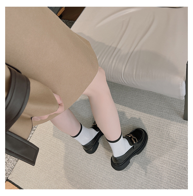 Pferdetitel Schnalle Dicke Sohle Lefu Schuhe Damen Retro Vielseitige kleine Lederschuhe Neuer britischer Stil JK Einzelschuhe_voghion.com