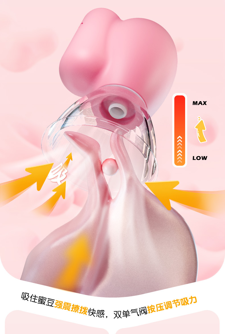 10-Frequency Sucking Breast Stimulator, Silicone Nipple Suction Toy with Button Control, Pair — detail image 25