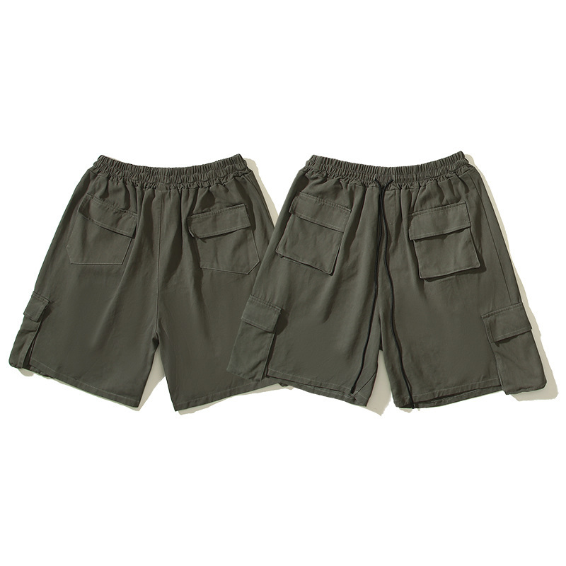 American Washed Distressed Multi-flap Pocket Pants High Street Youth Couple Shorts Sports Casual Basketball ins Sweatpants