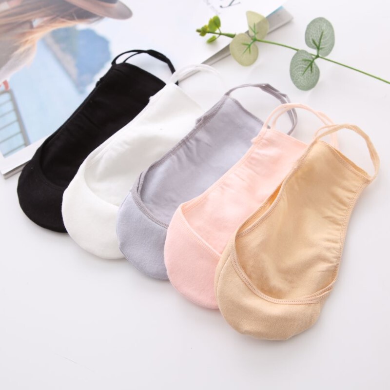Socks Women's Sling Boat Socks Invisible Shallow Mouth Summer Thin High Heels Forefoot Half Sole Socks Don't Fall Short Socks