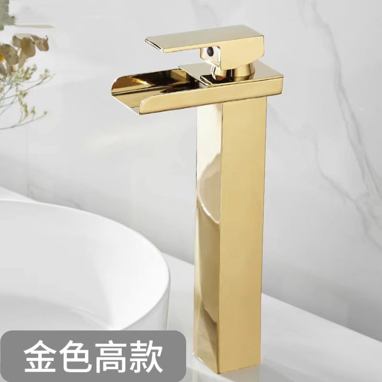 Fábrica directa cascada transfronteriza agua caliente y fría lavabo