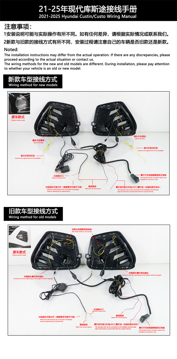 Suitable for Hyundai Custo 21-25 Daytime Running Lights Modified Hyundai Daytime Running Lights