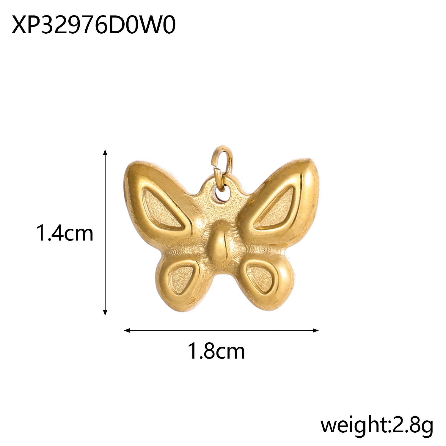 2g Weight Pendant Jewelry Making Type DIY Ornament Accessories Classification 1 Piece Quantity 304 Stainless Steel Material Dragonfly, Butterfly Pattern All Seasons Season Plating Design Basic, Simple Style Style 1 Piece 304 Stainless Steel Dragonfly Butterfly Pendant 8