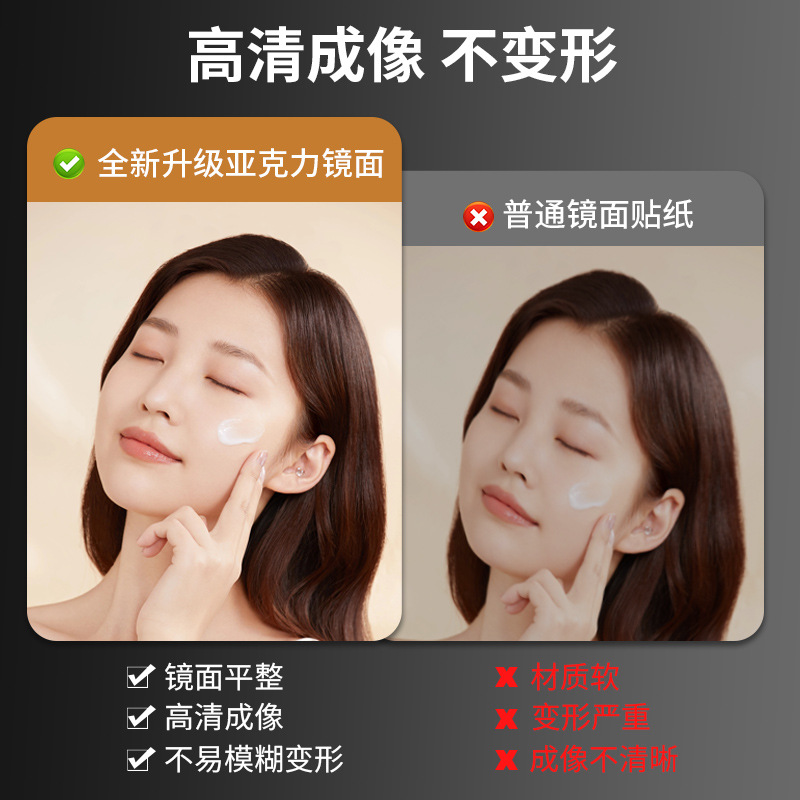 Espejo suave acrílico Espejo de cuerpo entero Espejo de ajuste de dormitorio para el hogar Espejo de cuerpo entero autoadhesivo de pared Espejo de armario adhesivo HD