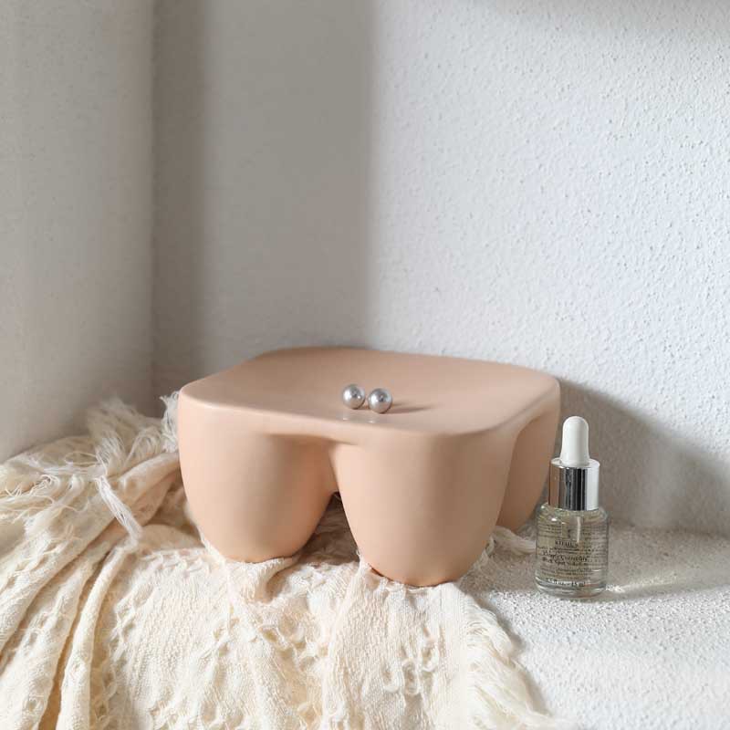 Placa de almacenamiento de cerámica creativa, decoración, joyería, placa de exhibición de joyería, bandeja de llaves de entrada, decoración suave de escritorio al por mayor