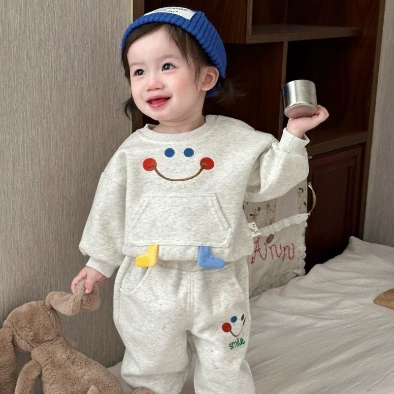 儿童休闲套装秋装女童衣服超萌卡通卫衣裤子婴儿两件套幼童外出服|undefined