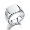 Fashionable glossy light board stainless steel, men's trend ring, European style, suitable for import, city style