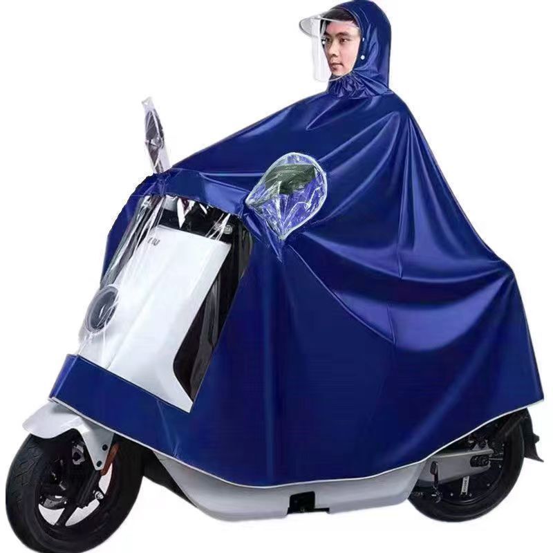 Electric Vehicle Raincoat for Adults, Full-Body Motorcycle Long Raincoat with Enlarged and Thickened Brim, Unisex Single-Person Riding Poncho Electric Vehicle Raincoat for Adults, Full-Body Motorcycle Long Raincoat with Enlarged and Thickened Brim, Unisex Single-Person Riding Poncho