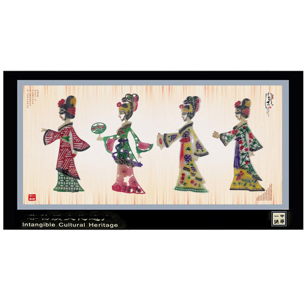 Long strip shadow frame decorative painting decoration Chinese style…