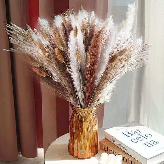 Ramo de caña de flores secas de Amazon, batidor de hierba de cola de conejo, ramo de flores secas de Yunnan, decoración de muebles al por mayor