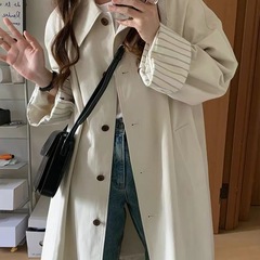 韩系穿搭中长款风衣外套女2025春秋季新款今年流行小个子韩系其它