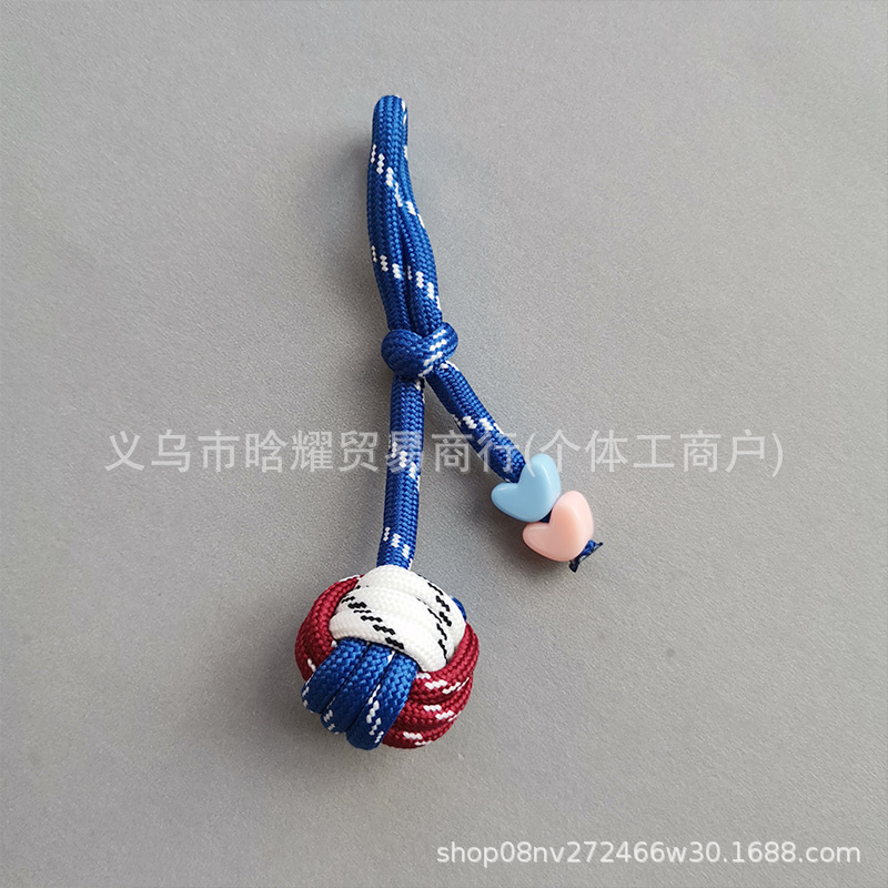 三色球包包挂件撞色手机壳钥匙扣车挂球形挂饰miu系挂绳箱包配饰|undefined