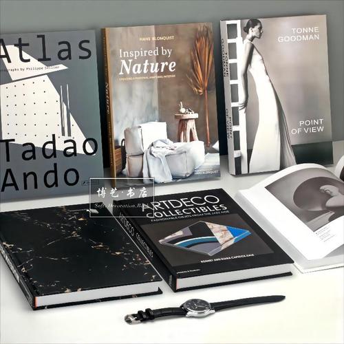 Real book model room decoration book model room books coffee table study room bookcase ornaments photo props magazine decoration book