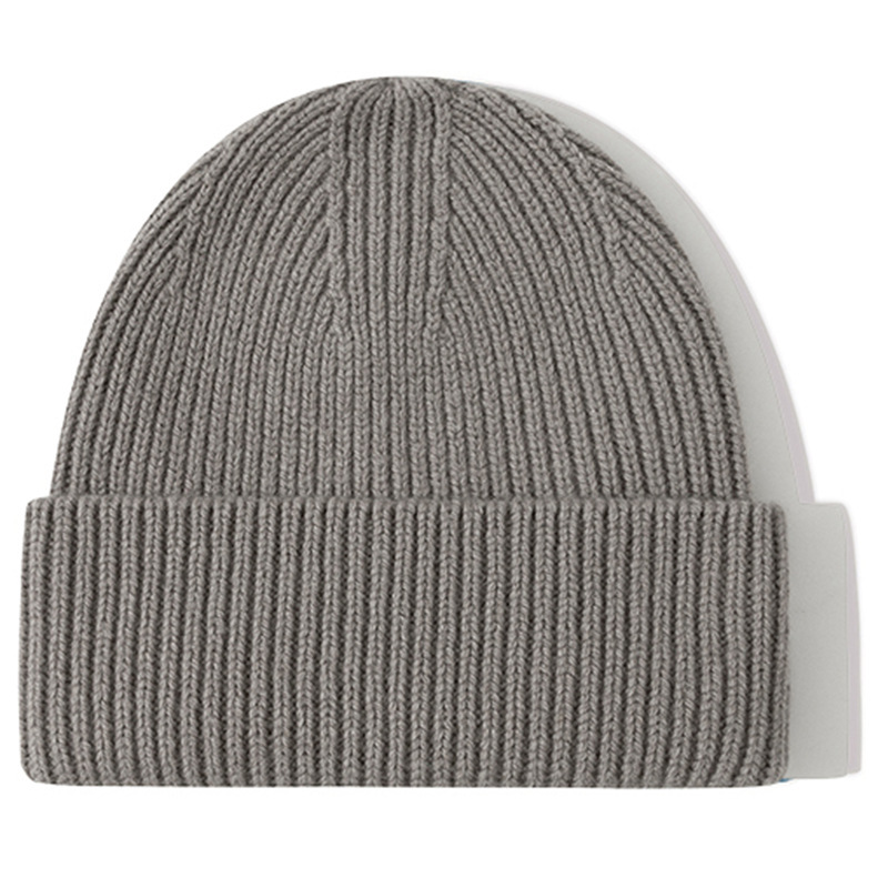 欧米の秋冬の冷たい帽子wool beanieの大きい頭の周りは厚い男女の帽子の純粋なウールのニットの帽子の越境の現物を覆います。|undefined