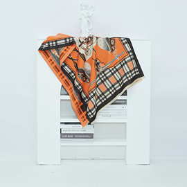 复古格子披肩女外搭高端办公室空调房加厚保暖春夏季百搭围巾两用