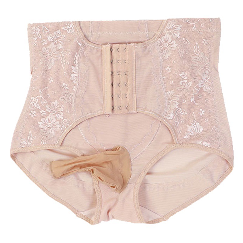 Pantalones de conformación del vientre hombres con JJ set cintura que forma la ropa interior sexy delgada cintura alta malla de encaje triángulo vientre que forma la ropa interior