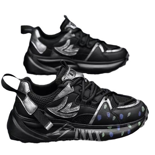 Black Warrior Sommer Atmungsaktives Mesh Agan Sports Dad Herren Dickbesohlte Rutschfeste Schutzschuhe für Bauarbeiter_voghion.com